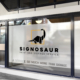 Signosaur Logo on frosted door