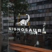 Window Decal With Signosaur Logo