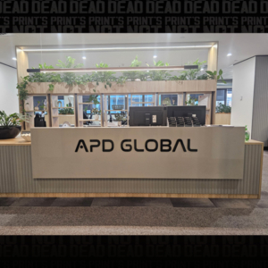 APD Global - Acrylic Reception Sign APD Global - acrylic reception sign