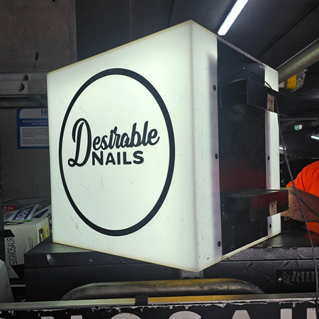 Desirable Nails - Fabricated Sign