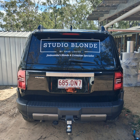 Studio Blonde by Shae Louise - rear windscreen decal