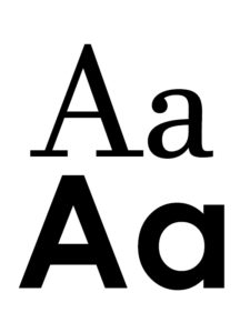 Serif and San Serif fonts