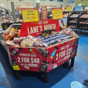 Lane's Super Butcher dump bin promo set up