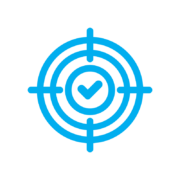 A crosshairs target icon with a checkmark in the middle