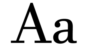 An example of serif font
