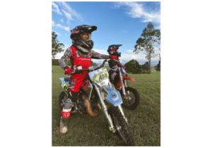 Walter & Athol Folbigg on their bikes